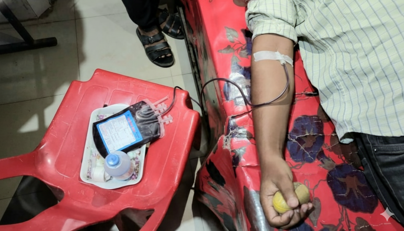 প্রতিষ্ঠাতার রক্তদান